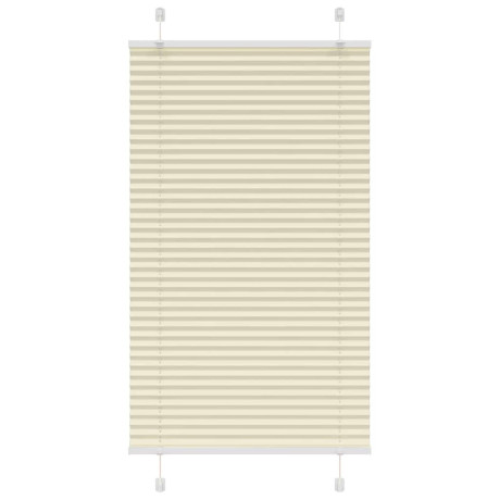 vidaXL Plissé rolgordijn 80x100 cm stofbreedte 79,4 cm polyester crème