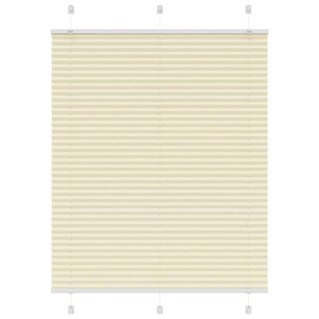 vidaXL Plissé rolgordijn 105x100cm stofbreedte 104,4cm polyester crème