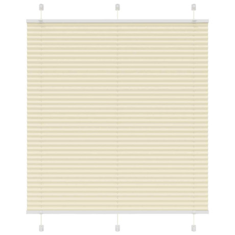 vidaXL Plissé rolgordijn 120x100cm stofbreedte 119,4cm polyester crème