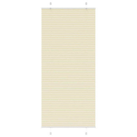 vidaXL Plissé rolgordijn 90x200 cm stofbreedte 89,4 cm polyester crème