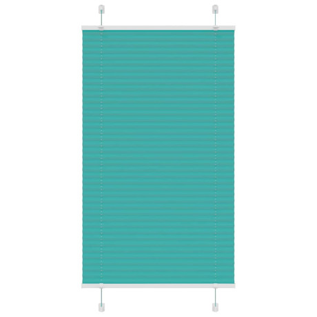 vidaXL Plissé rolgordijn 75x150 cm stofbreedte 74,4 cm petrol groen