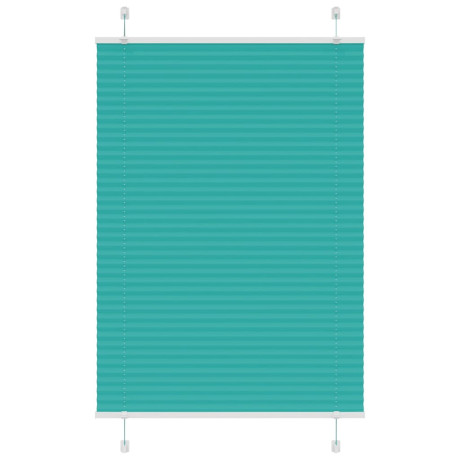 vidaXL Plissé rolgordijn 100x150 cm stofbreedte 99,4cm petrol groen