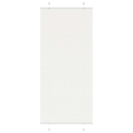 vidaXL Plissé rolgordijn 90x200 cm stofbreedte 89,4 cm polyester wit