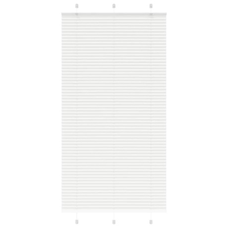 vidaXL Plissé rolgordijn 110x200 cm stofbreedte 109,4cm polyester wit