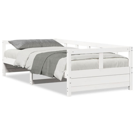 vidaXL Slaapbank zonder matras 80x200 cm massief grenenhout wit