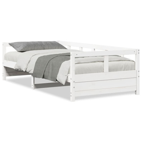 vidaXL Slaapbank zonder matras 90x190 cm massief grenenhout wit
