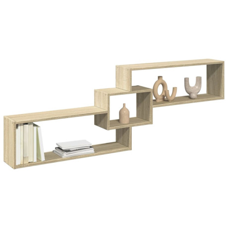vidaXL Wandkast 158x18x53 cm bewerkt hout sonoma eikenkleurig
