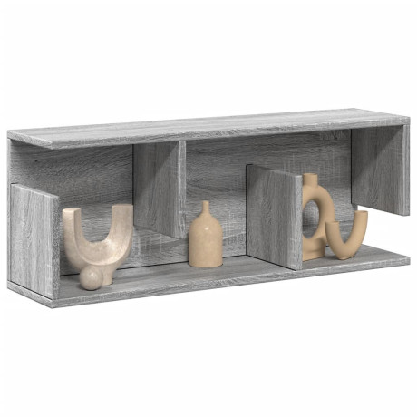 vidaXL Wandkast 80x20x30 cm bewerkt hout grijs sonoma eikenkleurig