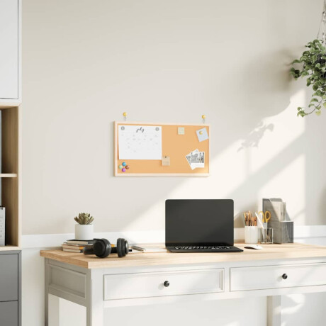 vidaXL Bord in kurk met massief grenenhouten frame 60x30 cm