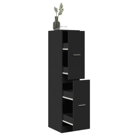 vidaXL Apothekerskast 30x41x144,5 cm bewerkt hout zwart