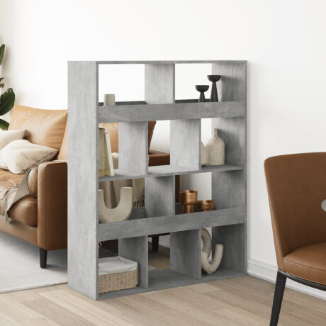 vidaXL kamerscherm 100x33x125,5 cm bewerkt hout betongrijs