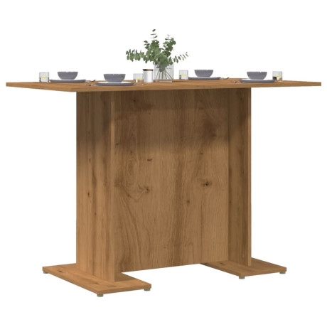 vidaXL Eettafel 110x60x75 cm bewerkt hout artisanaal eikenkleurig