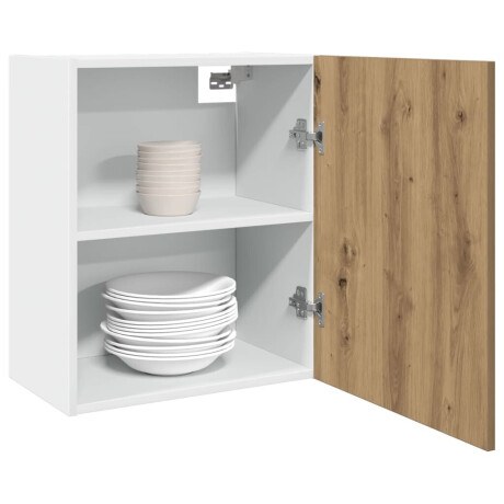 vidaXL Hangkasten 2 st Lyon 50x31x60 cm bewerkt hout artisanaal eikenkleur