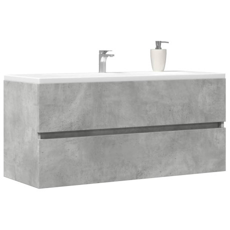 vidaXL Wastafelkast 100x38,5x45 cm spaanplaat betongrijs