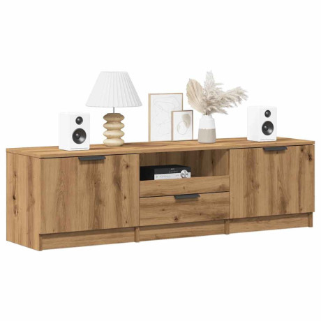 vidaXL Tv-meubel 140x35x40 cm bewerkt hout artisanaal eikenkleur