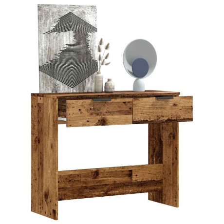 vidaXL Wandtafel 90x36x75 cm bewerkt hout oud houtkleurig