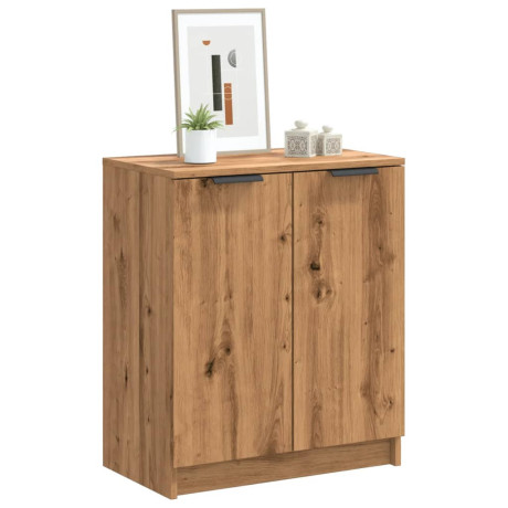 vidaXL Schoenenkast 59x35x70 cm bewerkt hout artisanaal eikenkleurig