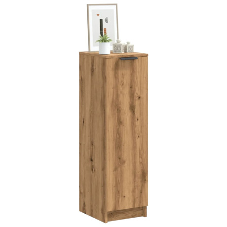 vidaXL Schoenenkast 29,5x35x100,5 cm bewerkt hout artisanaal eiken