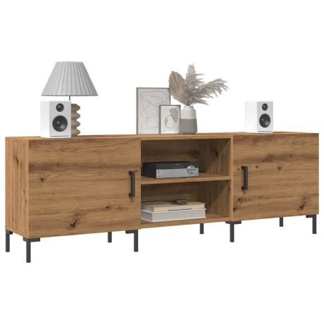 vidaXL Tv-meubel 150x30x50 cm bewerkt hout artisanaal eikenkleurig