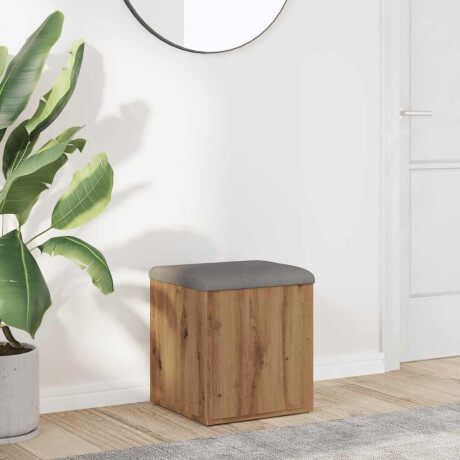 vidaXL Opbergbankje 42x42x45 cm bewerkt hout artisanaal eikenkleur