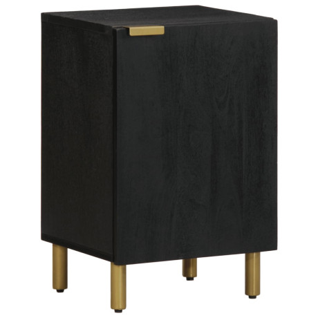 vidaXL Badkamerkast 38x33x58 cm bewerkt hout zwart