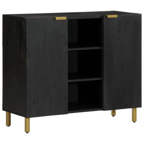 vidaXL Dressoir 90x33x75 cm bewerkt hout zwart