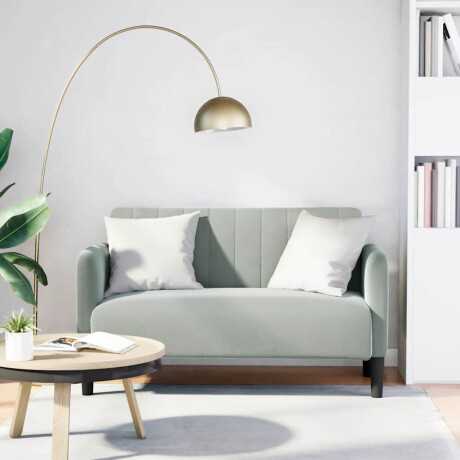vidaXL Loveseat bank 109 cm fluweel lichtgrijs
