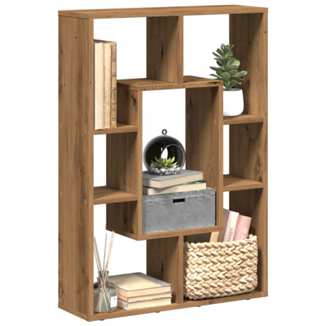 vidaXL Boekenkast 63x20x90 cm bewerkt hout artisanaal eikenkleurig