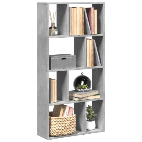 vidaXL Boekenkast 60x20x120,5 cm bewerkt hout betongrijs