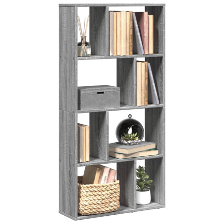 vidaXL Boekenkast 60x20x120,5 cm bewerkt hout grijs sonoma eikenkleurig