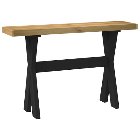 vidaXL Wandtafel NOAIN X-vormige poten 120x30x75 cm massief hout