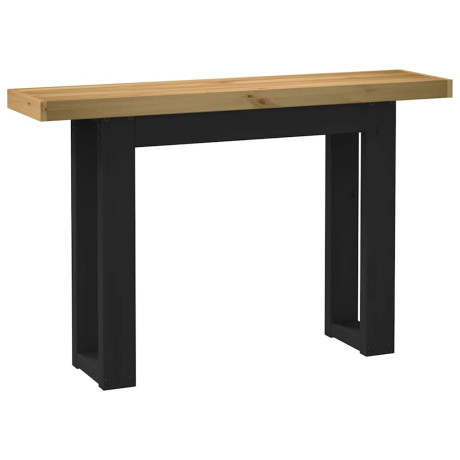 vidaXL Wandtafel NOAIN U-vormige poten 120x30x75 cm massief hout