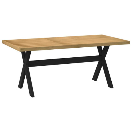 vidaXL Wandtafel NOAIN X-vormige poten 120x30x75 cm massief hout