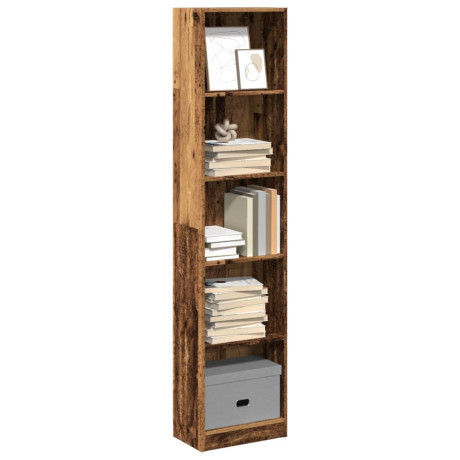 vidaXL Boekenkast 40x24x176 cm bewerkt hout oud houtkleurig