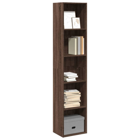 vidaXL Boekenkast 40x30x189 cm bewerkt hout bruin eikenkleurig