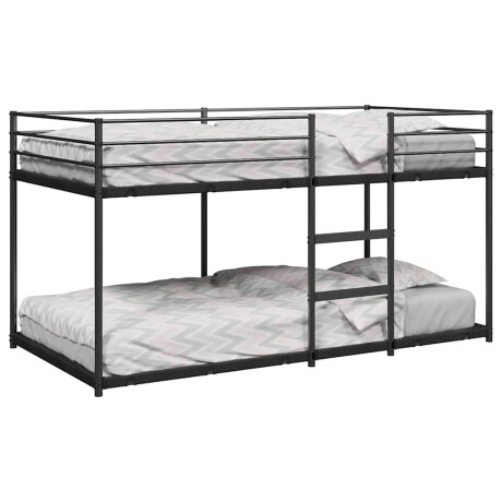 vidaXL Stapelbed zonder matras 90x190 cm staal zwart