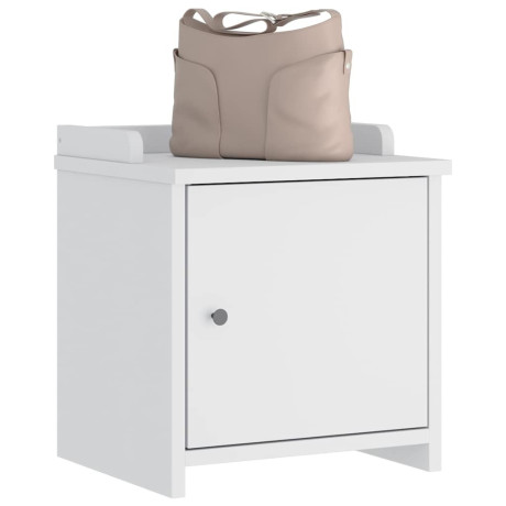vidaXL Gangbankje SANDNES wit 45x40x50 cm massief grenenhout