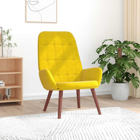vidaXL Relaxstoel fluweel geel
