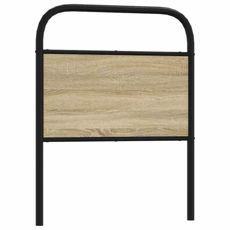 vidaXL Vervangend hoofdbord 80 cm staal en bewerkt hout sonoma eikenkleurig