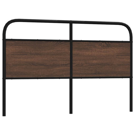 vidaXL Hoofdbord 160 cm bewerkt hout en staal bruin eikenkleurig