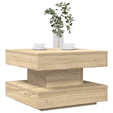 vidaXL Salontafel 360 graden draaibaar 50x50x34,5 cm sonoma eikenkleur