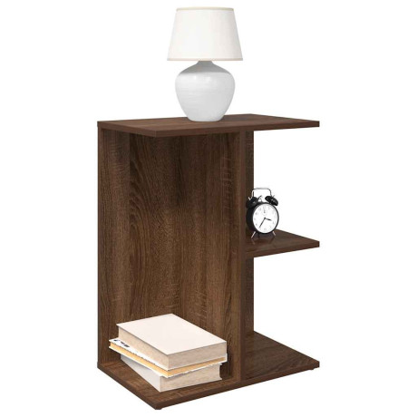 vidaXL Nachtkastjes 2 st 46,5x29x61 cm bewerkt hout bruin eikenkleur