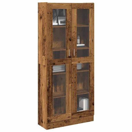 vidaXL Hoge kast 82,5x30,5x185 cm bewerkt hout oud houtkleurig