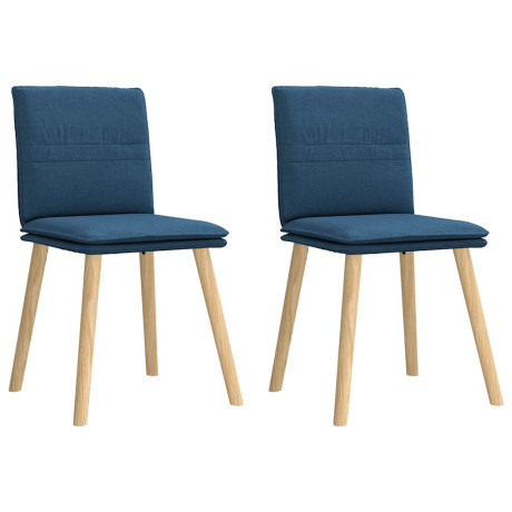 vidaXL Eetkamerstoelen 2 st stof blauw