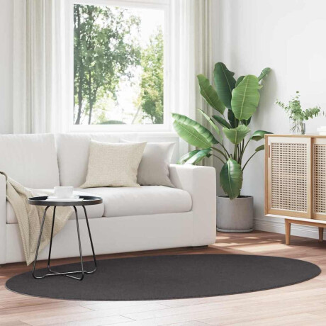 vidaXL Vloerkleden Ovaal HUARTE Antraciet 200 x 140 cm 100% Polyester