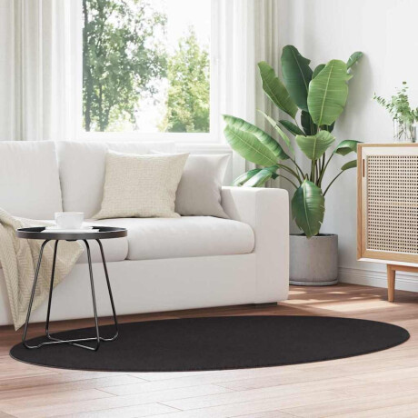 vidaXL Vloerkleden Ovaal HUARTE Zwart 170 x 120 cm 100% Polyester