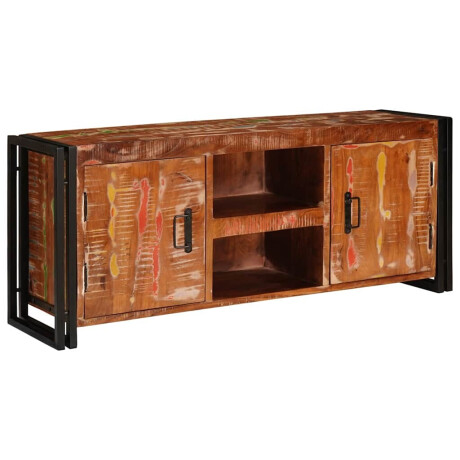vidaXL TV-kast Multikleur 120 x 30 x 50 cm massief gerecycled hout