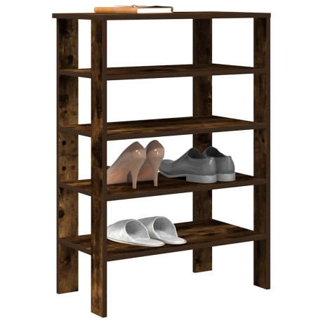 vidaXL Schoenenrek 61x32x87,5 cm bewerkt hout gerookt eikenkleurig