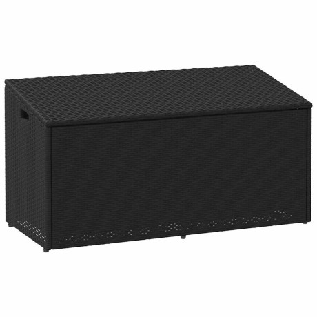 vidaXL Tuinbox 110x50x58 cm poly rattan zwart