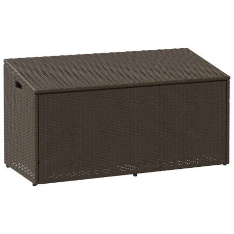 vidaXL Tuinbox 110x50x58 cm poly rattan bruin